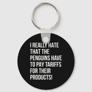 Funny Trump With Penguins Political Injustice Tari Key Ring