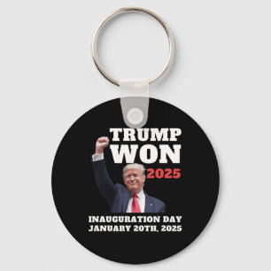Funny Trump Won 2025 Inauguration Day Team Republi Key Ring