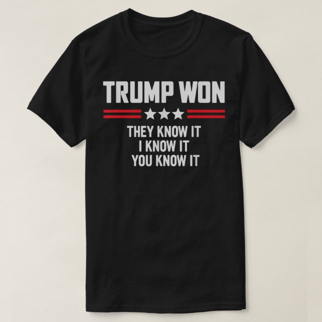 Funny-Trump-Won-They-Know-It-I-Know-It-You-Know-It T-Shirt (Design Front)