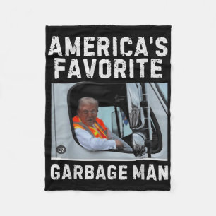 Funny Trump Xmas Gift Tee - Americas Favourite Gar Fleece Blanket