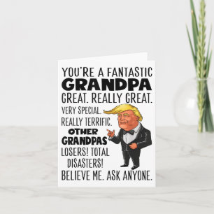 Funny Trump Youre A Fantastic Grandpa Great Really Card