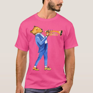 Funny Trumpet Bear Trumpeter Trumpet For Dad T-Shirt