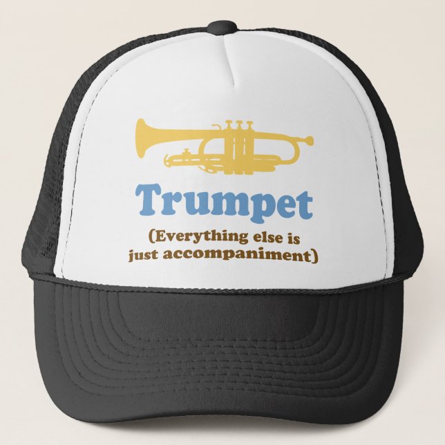 Funny Trumpet Joke Trucker Hat (Front)