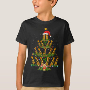 Funny Trumpet Lover Xmas Lighting Trumpet Christma T-Shirt