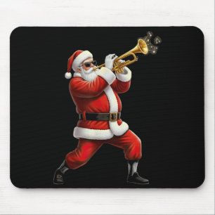 Funny Trumpet Santa Christmas Graphic Player Trump Mouse Pad