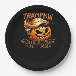 Funny Trumpkin Classic Paper Plate