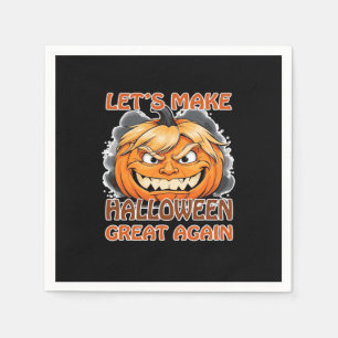 Funny Trumpkin - Let's Make Halloween Great Again Napkin