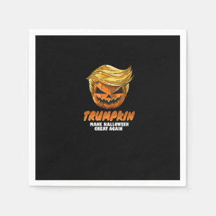 Funny Trumpkin Make Halloween Great Again Easy Co Napkin