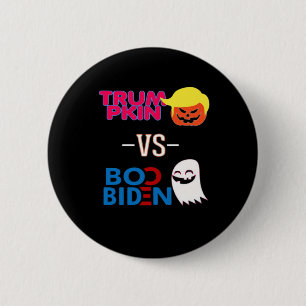 Funny Trumpkin Vs Boo Biden Halloween Design Class 6 Cm Round Badge