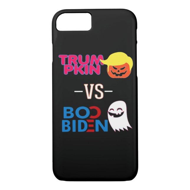 Funny Trumpkin Vs Boo Biden Halloween Design Class Case-Mate iPhone Case (Back)