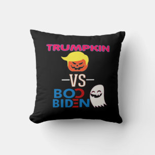 Funny Trumpkin Vs Boo Biden Halloween Design Class Cushion