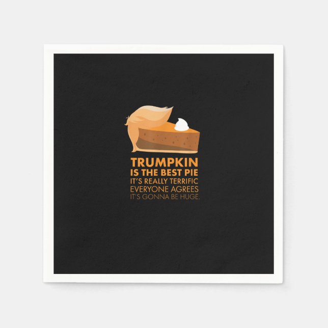 Funny  Tshirt Pumpkin Pie Thanksgiving Fall Napkin (Front)