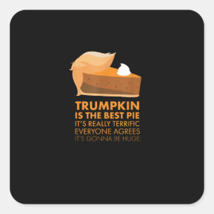 Funny Tshirt Pumpkin Pie Thanksgiving Fall Square Sticker