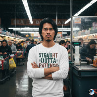 Funny tshirts, Straight Outta Patience