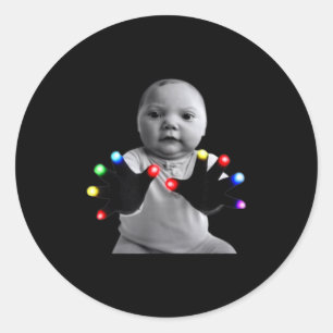 Funny Tuff Baby Ai Gloving Meme Classic Round Sticker