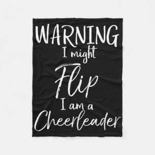 Funny Tumbling Joke Warning I Might Flip I Am A Ch Fleece Blanket