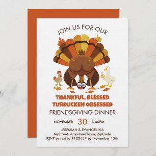 Funny Turducken FRIENDSGIVING Dinner Invitation