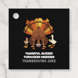 Funny Turducken Thanksgiving Favour Tags