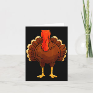 Funny Turkey Body Costume Thanksgiving Men Women K Card