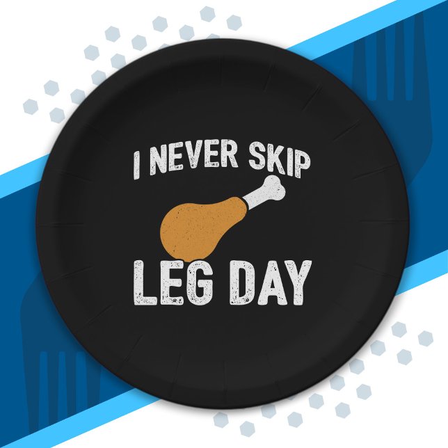 Funny Turkey Day Meme - Never Skip Leg Day - Thank Paper Plate (Creator Uploaded)