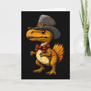 Funny Turkey Dinosaur Thanksgiving Cute Turkeysaur Card