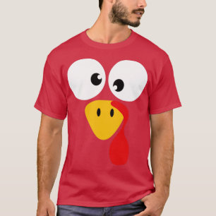Funny turkey face for thanksgiving family costume T-Shirt