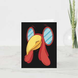 Funny Turkey Face Thanksgiving Fall Joke Humour Card