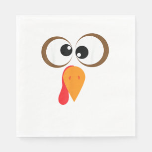 Funny Turkey Family Thanksgiving Turkey Face Frien Napkin