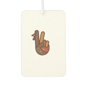 Funny Turkey Hand Thanksgiving Retro Vintage Top L Car Air Freshener