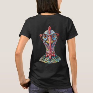 Funny Turkey in Glasses Cartoon Fun T-Shirt