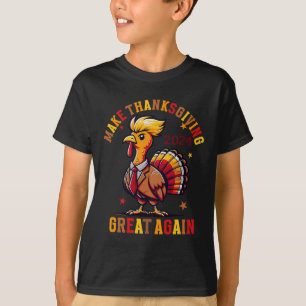 Funny Turkey Make Thanksgiving Great Again  T-Shirt