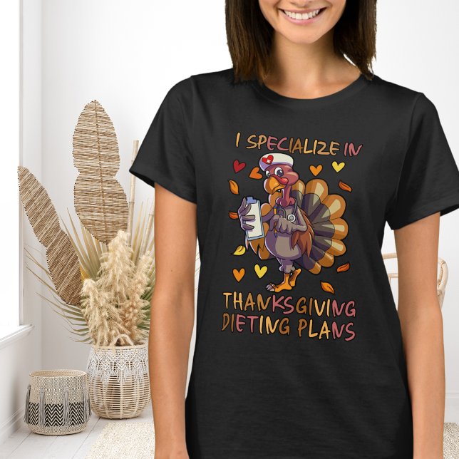 Funny Turkey Nursing Thanksgiving Autumn T-Shirt (Creator Uploaded)