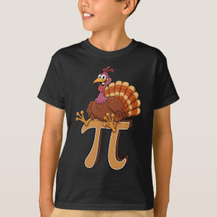 Funny Turkey Pi Day Pie Math Lover Geek Nerd Thank T-Shirt
