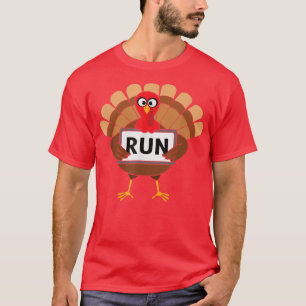 Funny Turkey Run Turkey Trot 2021 Thanksgiving Cos T-Shirt
