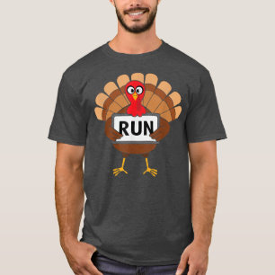 Funny Turkey Run Turkey Trot 2021 Thanksgiving Cos T-Shirt