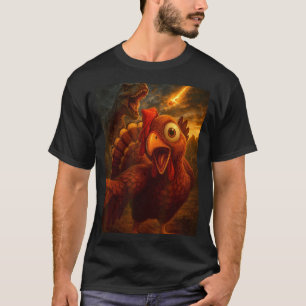 Funny Turkey Selfie With Dinosaur And Meteor Acaly T-Shirt