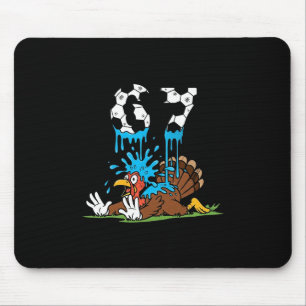 Funny Turkey Soccer Fail Boys Thanksgiving 67  Mouse Pad