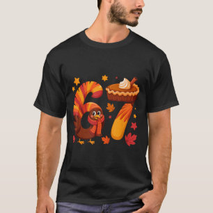 Funny Turkey Thanksgiving 67 Meme Six Seven  T-Shirt
