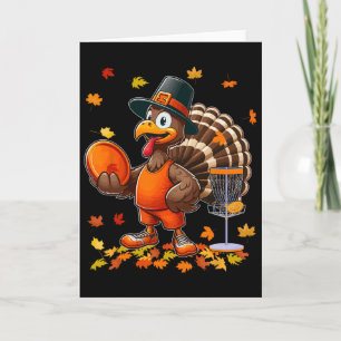 Funny Turkey Thanksgiving Costume Disc Golf Player Card