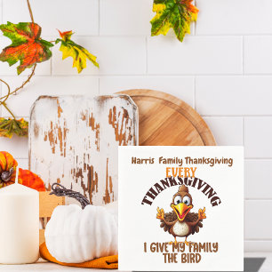 Funny Turkey Thanksgiving Friendsgiving Napkin