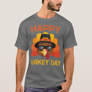 Funny Turkey Thanksgiving Pilgrim Costume Happy Tu T-Shirt