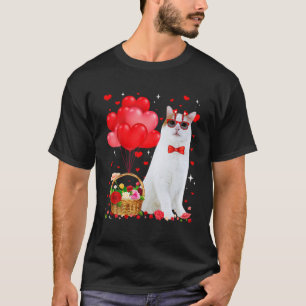 Funny Turkish Van Cat Heart Valentine Cat Lover T-Shirt