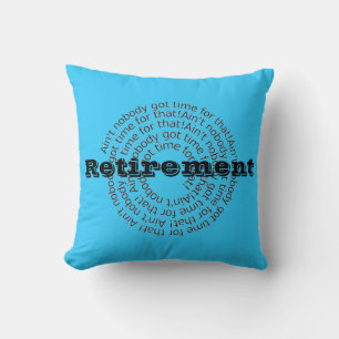 Funny Turquoise and Green Retirement Pillow