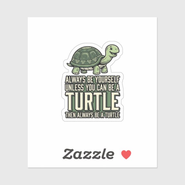 Funny Turtle Be Yourself Vintage Shirt Design_1 (Sheet)