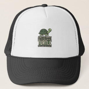 Funny Turtle Be Yourself Vintage Shirt Design_1 Trucker Hat