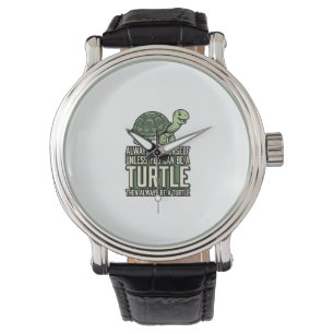 Funny Turtle Be Yourself Vintage Shirt Design_1 Watch