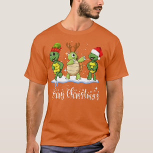 Funny Turtle Christmas Lights Christmas Turtle San T-Shirt