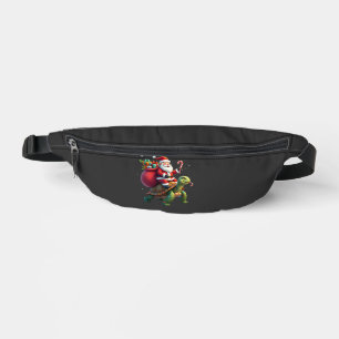 Funny Turtle Christmas Santa Riding Sea Turtle Xma Bum Bags