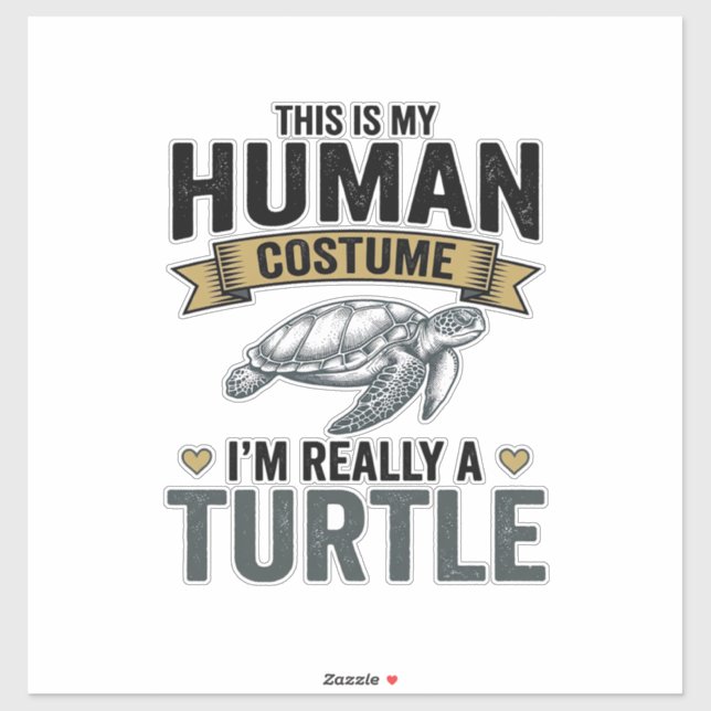 Funny Turtle Costume Vintage Engraving Design_1 (Sheet)