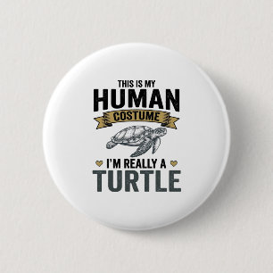 Funny Turtle Costume Vintage Engraving Design_1 6 Cm Round Badge